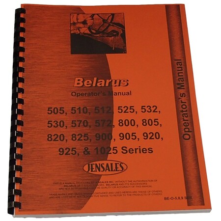 Tractor Operators Manual For Belarus 505